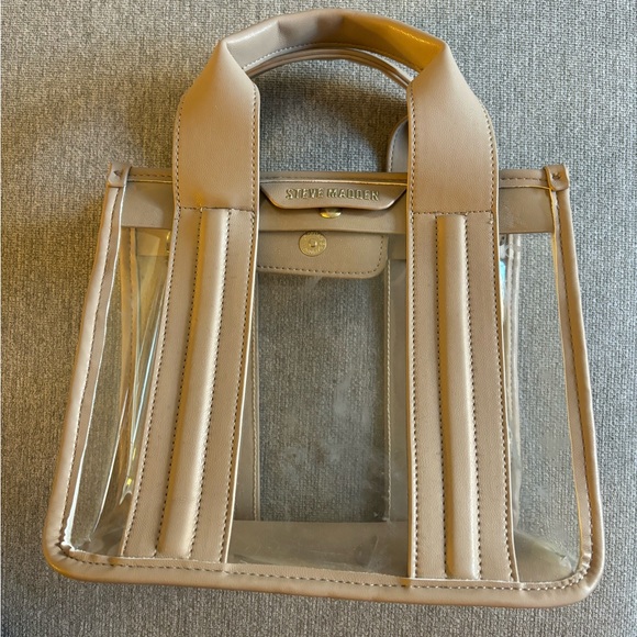 Steve Madden Beige/ Clear Bag - Picture 2 of 7